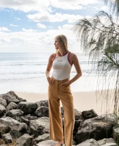 Women Golden Breed Tanks-Aloha High Ringer Tank | Off White