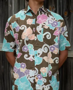 Golden Breed Hawaiian Shirts|Shirts-Batik Shirt | Wash Brown