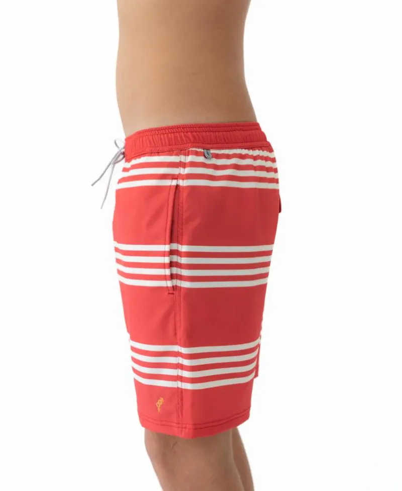 Golden Breed Boardies-Beach Boy Elastic Boardie | Wash Red