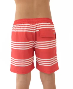 Golden Breed Boardies-Beach Boy Elastic Boardie | Wash Red