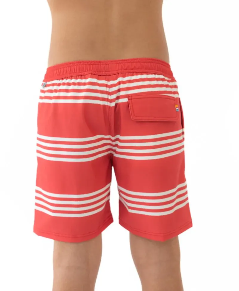 Golden Breed Boardies-Beach Boy Elastic Boardie | Wash Red