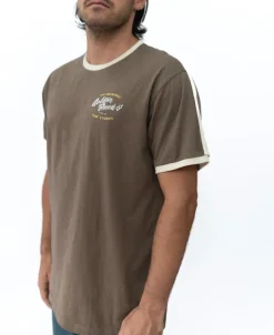 Golden Breed Tees-Break Ringer Tee | Wash Brown