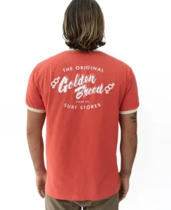 Golden Breed Tees-Break Ringer Tee | Wash Red