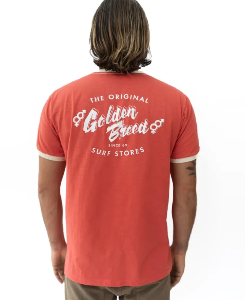 Golden Breed Tees-Break Ringer Tee | Wash Red