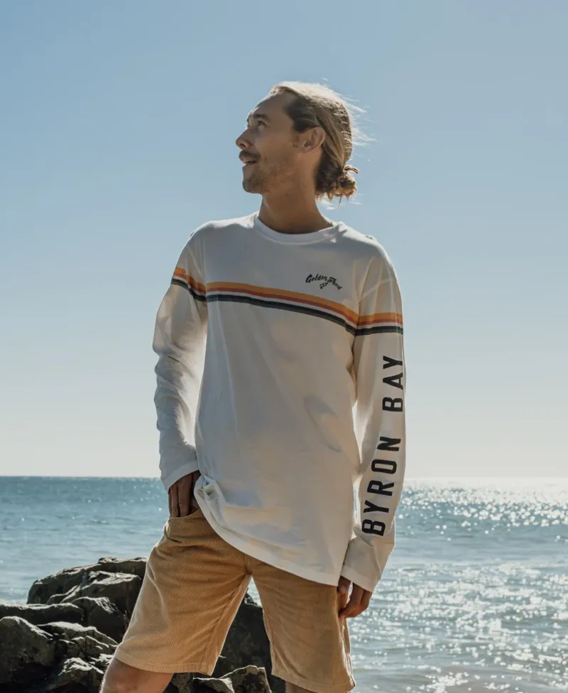 Golden Breed Long Sleeve Tees-Byron Cali LS Tee | Off White