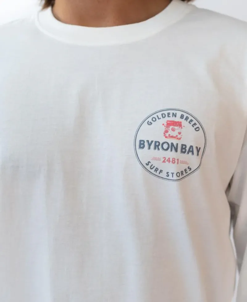Golden Breed Long Sleeve Tees-Byron LS Kombi Tee | Off White
