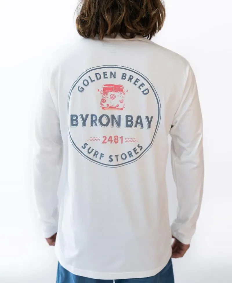 Golden Breed Long Sleeve Tees-Byron LS Kombi Tee | Off White