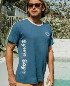 Golden Breed Tees-Byron Willis Tee | Dusty Blue