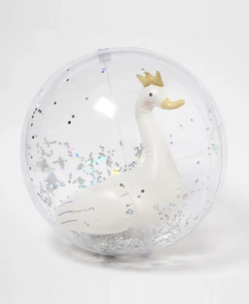 Golden Breed Sunny Life-3D Inflatable Beach Ball Princess Swan | Multi