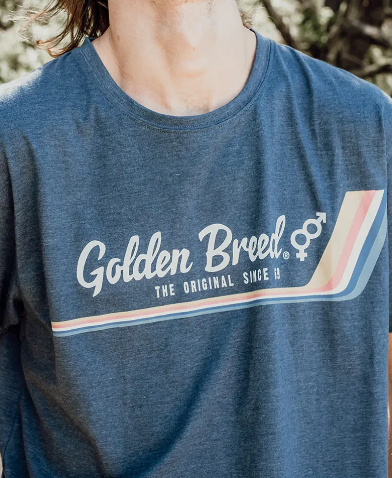 Golden Breed Tees-Deluxe Retro Surf Tee | Navy Marle