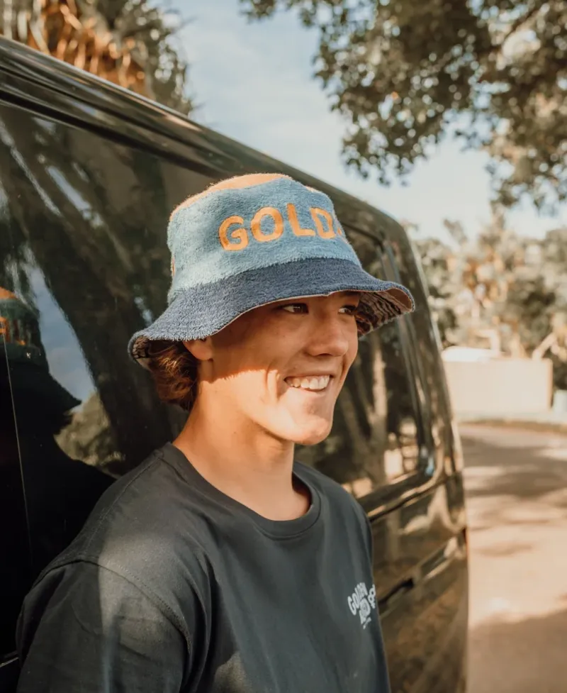Golden Breed Bucket Hats-Ferry Terry Bucket Hat | Azure Blue