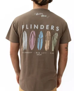 Golden Breed Tees-Flinders Boards Tee | Wash Brown