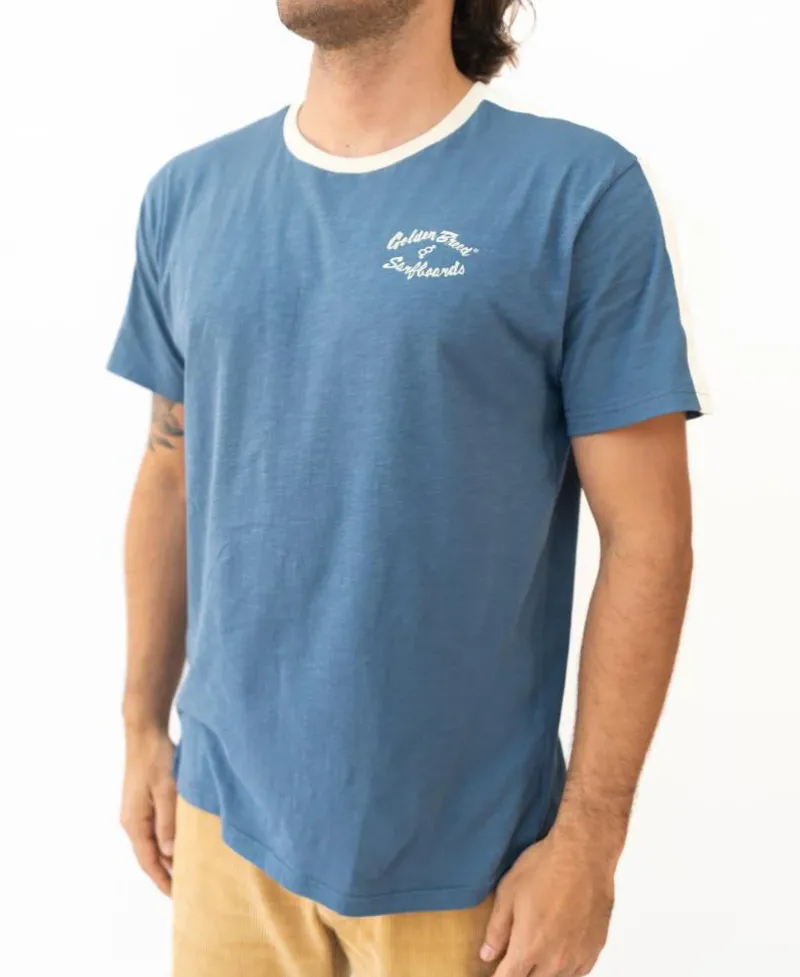 Golden Breed Tees-Flinders Willis Tee | Dusty Blue