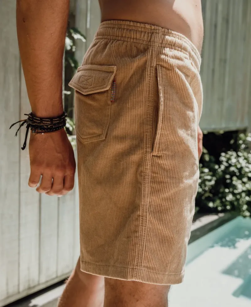 Golden Breed Floyd Walkshorts|Shorts-Floyd Elastic Waist Walkshort | Dark Camel