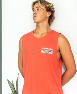 Golden Breed Muscle Tank-G&S Corp Muscle | Wash Red