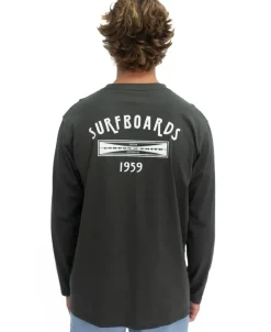 Golden Breed Long Sleeve Tees-G&S Surfboards Comp LS Tee | Wash Black