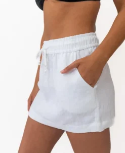 Women Golden Breed Skirts-Gigi Linen Mini Skirt |