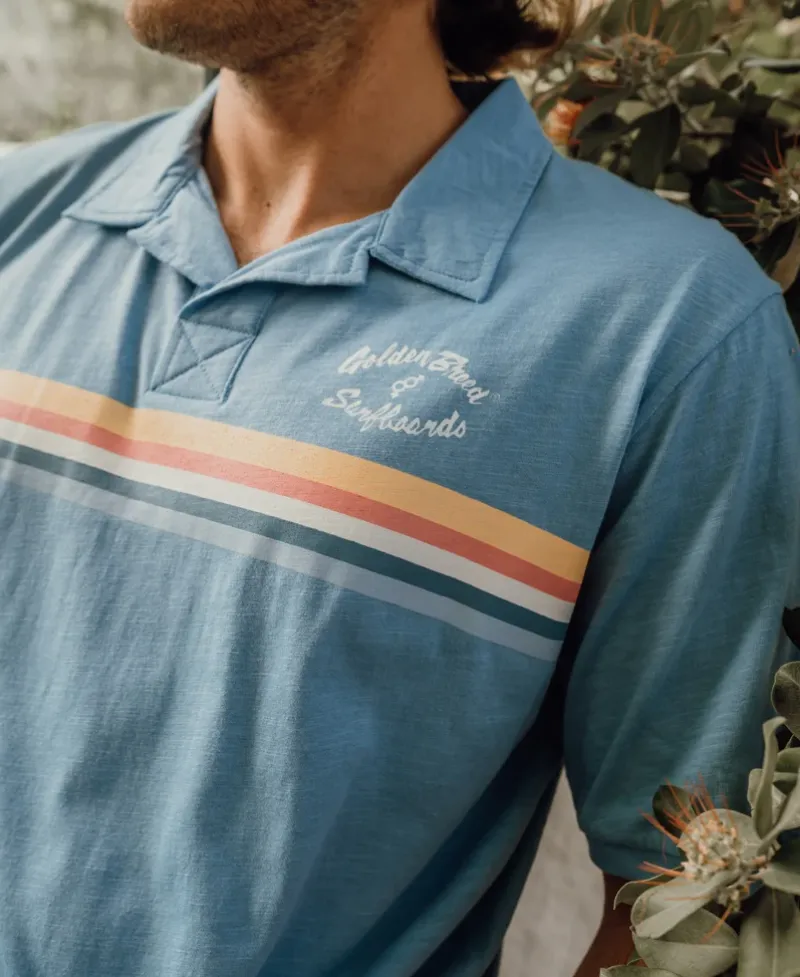 Golden Breed Polo Tops-GoJo Polo | Azure Blue