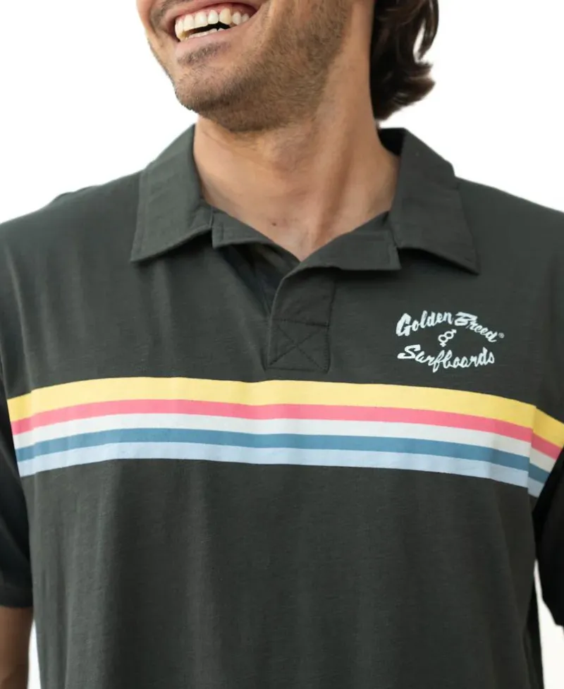 Golden Breed Polo Tops-GoJo Polo | Wash Black