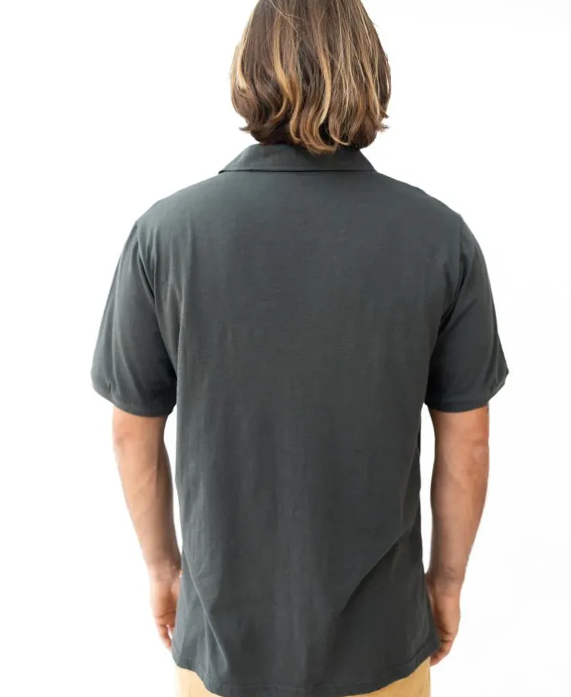 Golden Breed Polo Tops-GoJo Polo | Wash Black