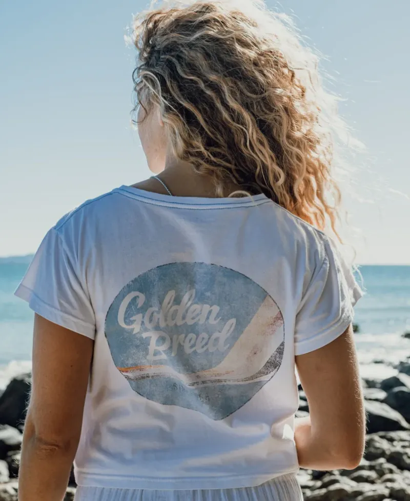 Women Golden Breed Tees-Hattie Crop Tee |