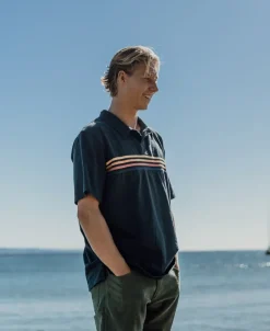 Golden Breed Polo Tops-Heavy Island Polo | Blue