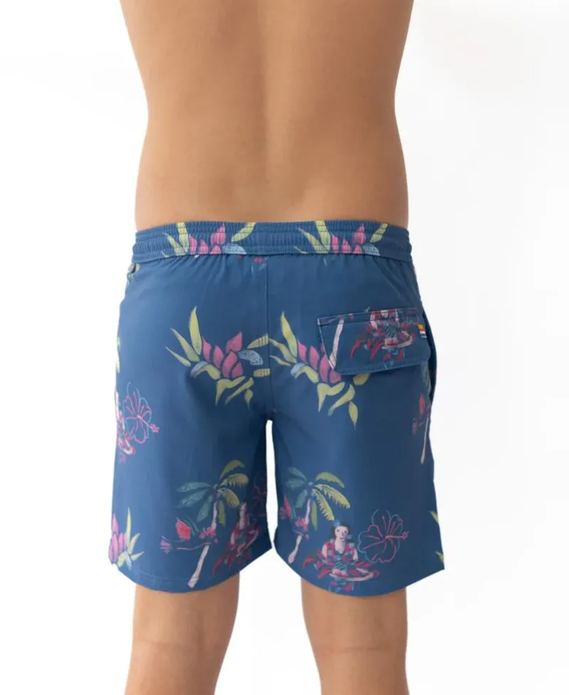 Golden Breed Boardies-Hula Elastic Waist Boardie | Denim