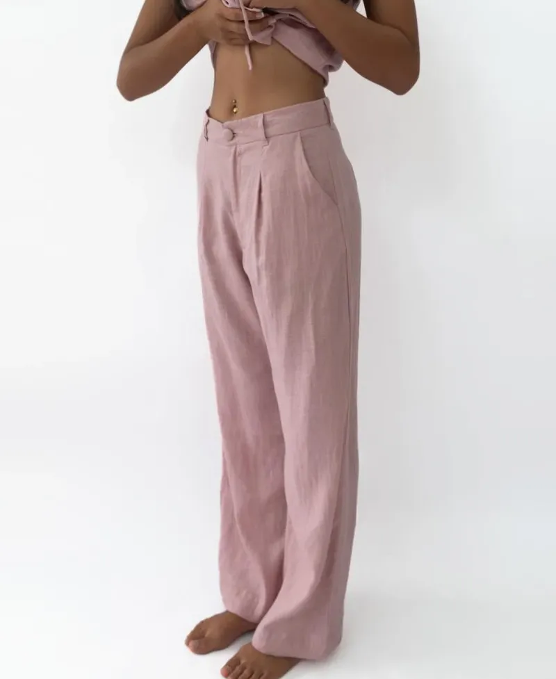 Women Golden Breed Pants-Janine Pant | Linen