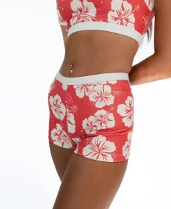 Women Golden Breed Swim-Jo Jo Short | Hibiscus Wash Red / Beige