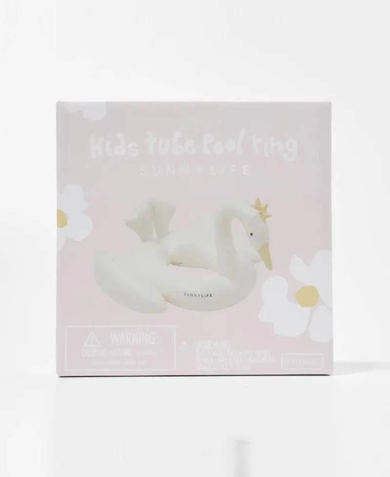 Golden Breed Sunny Life-Kids Tube Pool Ring Princess Swan | Multi