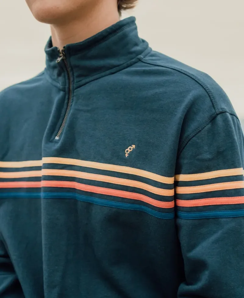 Golden Breed Hoodies & Sweats-Long Island Fleecy Top | Dark Blue