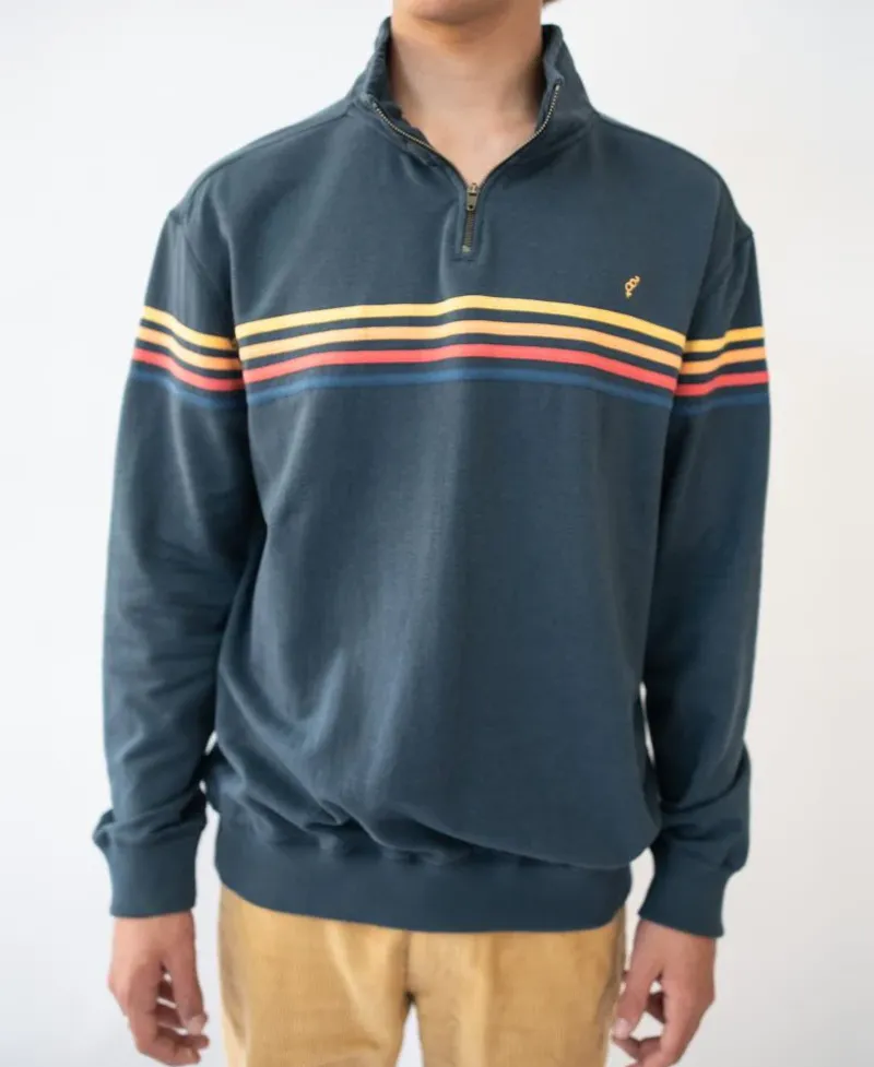 Golden Breed Hoodies & Sweats-Long Island Fleecy Top | Dark Blue