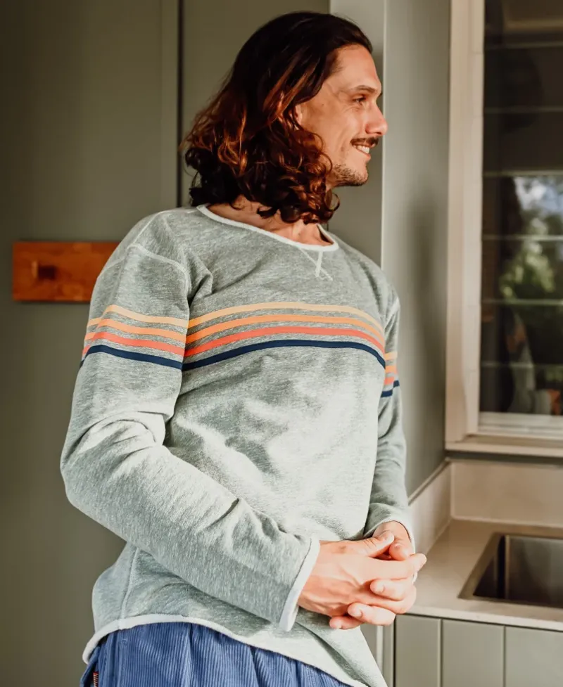 Golden Breed Hoodies & Sweats|Rag Tops-Long Island Rag Top | Green Marle Stripe