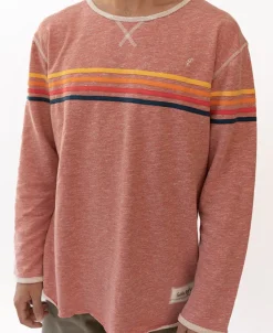 Golden Breed Hoodies & Sweats|Rag Tops-Long Island Rag Top | Red Marle Stripe