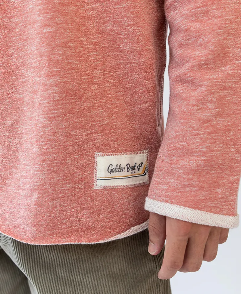 Golden Breed Hoodies & Sweats|Rag Tops-Long Island Rag Top | Red Marle Stripe