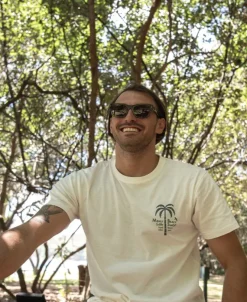 Golden Breed Tees-Manly Palm Loco Tee | Off White