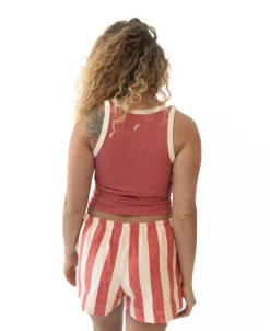 Women Golden Breed Shorts-Molly Short | Wash Red/Beige