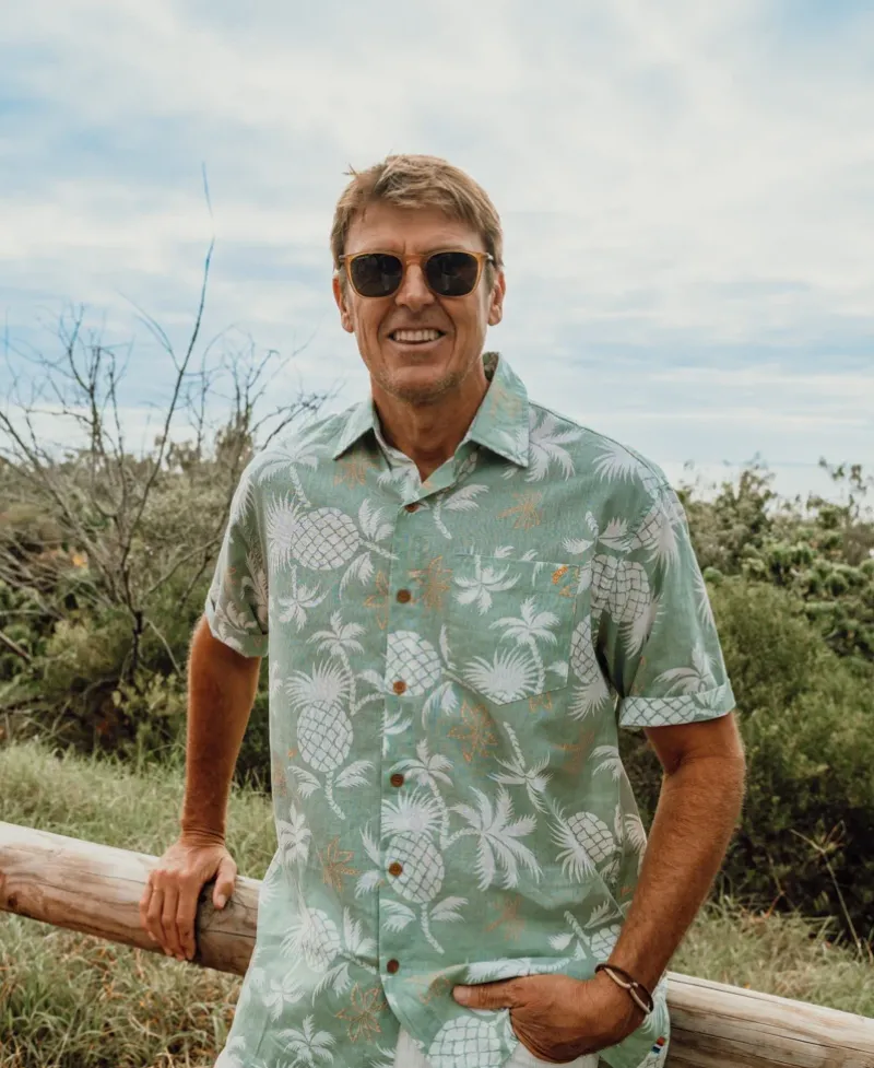 Golden Breed Hawaiian Shirts|Shirts-Pine-Palm Shirt |