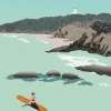 Golden Breed Location Postcards-Postcard Byron Light House