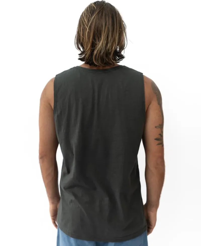 Golden Breed Muscle Tank-Retro Muscle Tank | Wash Black