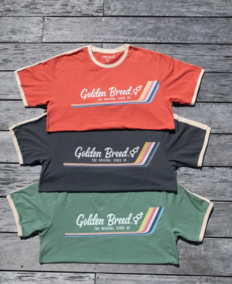 Golden Breed Tees-Retro Ringer Tee | Wash Red