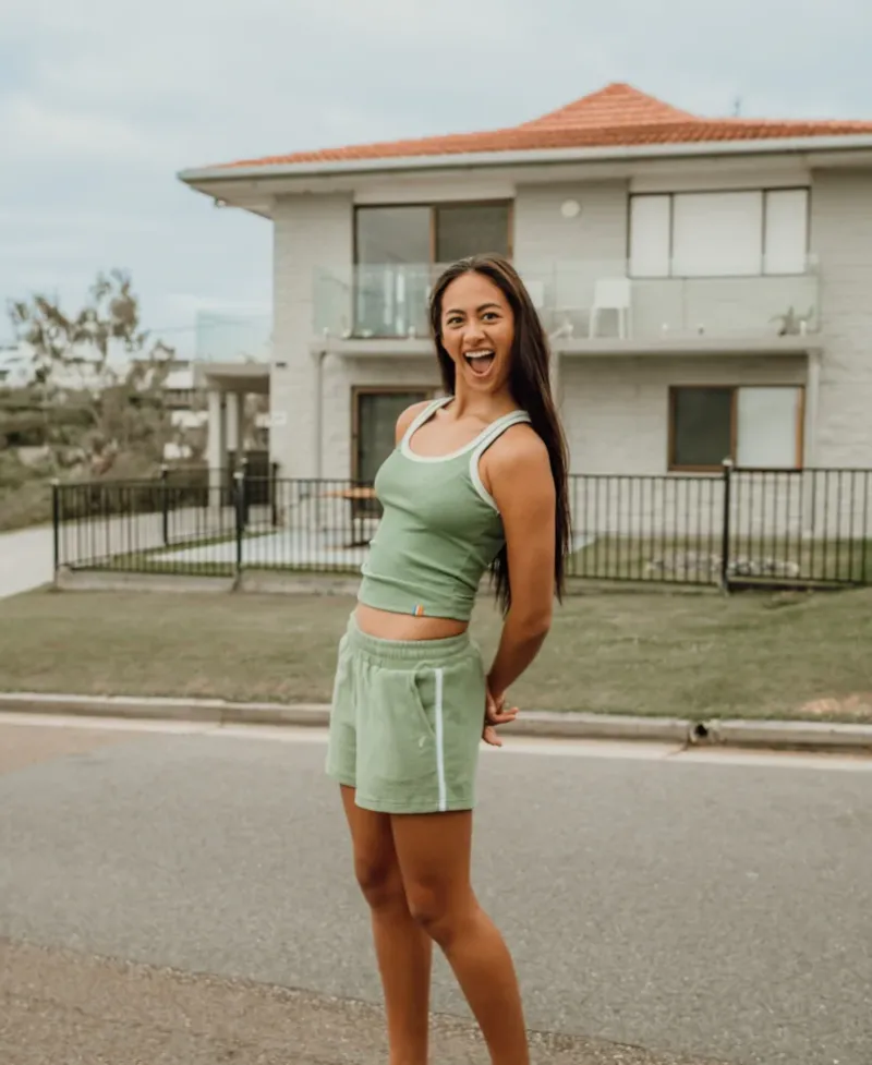 Women Golden Breed Shorts-Retro Tilly Short | Moss