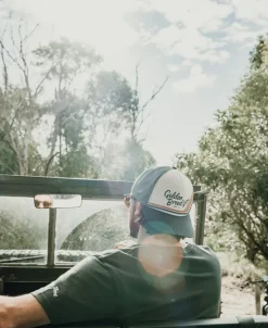 Golden Breed Hats & Caps|Hats & Caps-Retro Trucker Cap | Wash Black