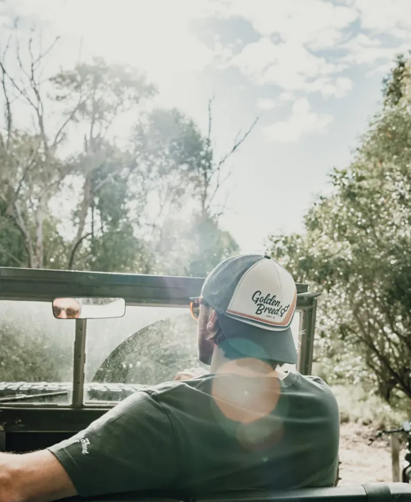 Golden Breed Hats & Caps|Hats & Caps-Retro Trucker Cap | Wash Black