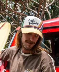 Golden Breed Hats & Caps|Hats & Caps-Retro Trucker Cap | Wash Orange