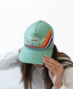 Golden Breed Hats & Caps|Hats & Caps-Retro Twill Cap | Surf Green