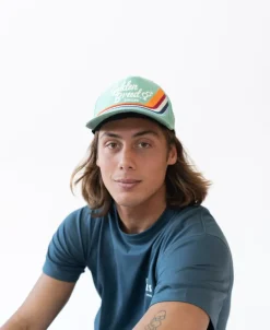 Golden Breed Hats & Caps|Hats & Caps-Retro Twill Cap | Surf Green