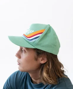 Golden Breed Hats & Caps|Hats & Caps-Retro Twill Cap | Surf Green