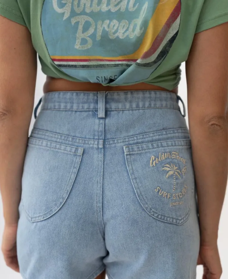 Women Golden Breed Shorts-Rudi Short | Blue Denim