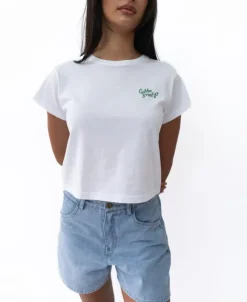 Women Golden Breed Tees-Surf Hibiscus Tee |